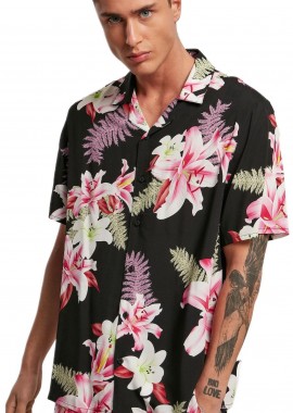 Urban Classics - Πουκάμισο Viscose AOP Resort TB4150 Urban Classics darkjungle