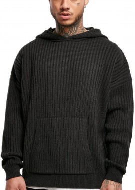 Urban Classics - Πλεκτό Φούτερ με Κουκούλα TB4677 Urban Classics Black Black
