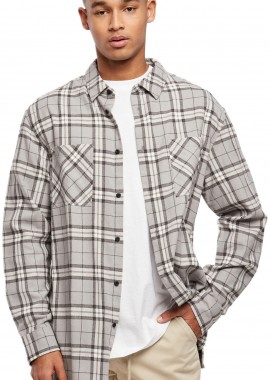 Urban Classics - Πουκάμισο TB5516-01239 Urban Classics Grey Check Grey/Black