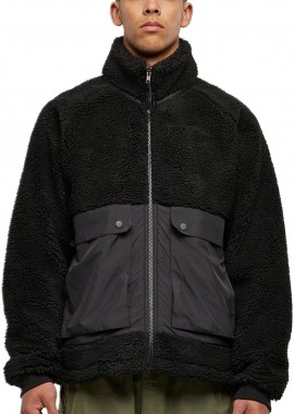 Short Raglan Sherpa Jacket TB6329-00825 Urban Classics Black/Black