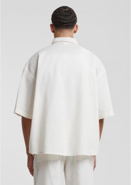 Urban Classics - Πουκάμισο Boxy Cotton Linen TB6608-02903 Urban Classics Whitesand