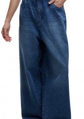 Urban Classics - Παντελόνι Jeans Tapered Heavy Ounce Baggy TB6746 Urban Classics Middeepblue