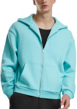 Urban Classics - Φούτερ με Κουκούλα και Φερμουάρ Fluffy TB7284 Urban Classics Berylblue