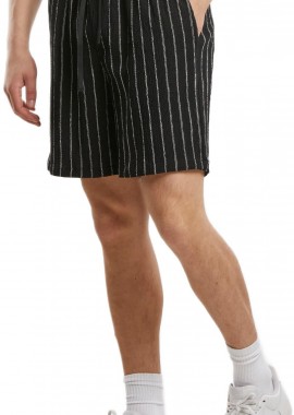 Urban Classics - Σορτς Striped Crinkle Resort TB7343-00851 Urban Classics Black/Offwhite