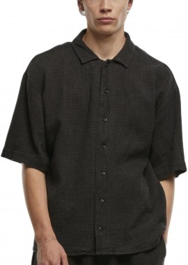 Acid Washed Musselin Shirt Urban Classics TB7360-00007 black