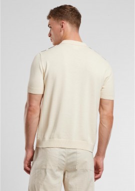 Urban Classics - Knit Retro Shirt Urban Classics TB7550-20310 whitesand/bottlegreen