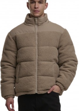 Urban Classics - Μπουφάν Puffer Fabric Mix Teddy TB7940 Urban Classics darktaupe