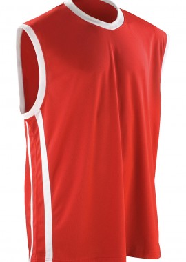 Spiro - Αθλητική Μπλούζα Basketball S278M Spiro Quick Dry Red/White