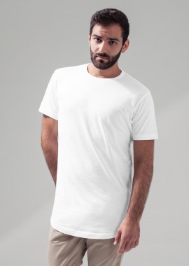 BYB - Ανδρικό Μακρύ T-Shirt Shaped BY028 Build Your Brand White
