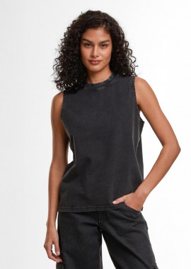 BYB - Γυναικείο Vintage Washed Sleeveless Tee Build Your Brand BY429 Black