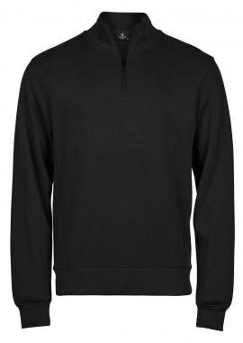 Tee Jays - Μπλούζα Φούτερ Ribbed Interlock Half Zip 5506 Tee Jays Black
