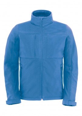 B & C - Ανδρικό Μπουφάν Hooded Softshell JM950 B&C Outerwear Azure