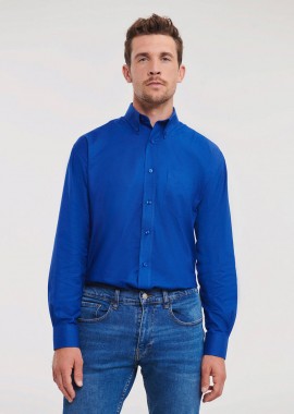 Russell - Ανδρικό Πουκάμισο Oxford Μακρυμάνικο 0R932M0 Russell Collection Bright Royal