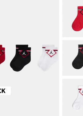 Jordan - Jordan Diamond 3-Pack Βρεφικές Κάλτσες (9000265612_9795)