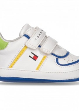 Βρεφικά Παπούτσια Αγκαλιάς Tommy Hilfiger Αγορί T0B4-32819-1582 X256 Λευκά