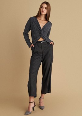 - Μπλούζα lurex με κόμπο - 5206179055390