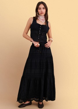 - Φούστα μάξι broderie - 5206179089258