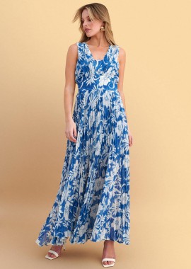 - Φόρεμα μάξι φλοράλ lurex - 5206179123594