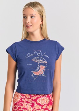 FUNKY BUDDHA - Γυναικείο t-shirt με φωτογραφικό τύπωμα