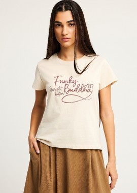 FUNKY BUDDHA - Γυναικείο t-shirt με τύπωμα