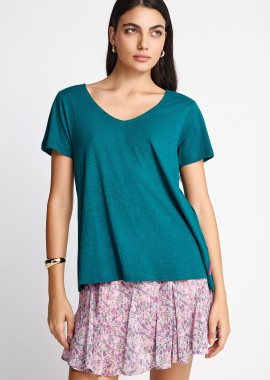 FUNKY BUDDHA - T-shirt με V λαιμόκοψη - The basics collection
