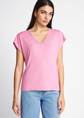 FUNKY BUDDHA - Γυναικείο t-shirt με V λαιμόκοψη - The basics collection