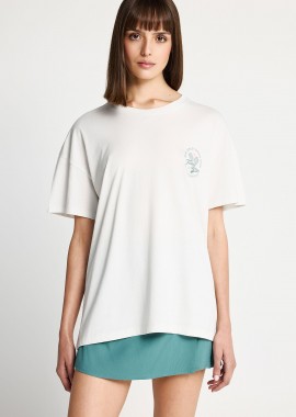 FUNKY BUDDHA - Γυναικείο βαμβακερό t-shirt με τύπωμα στην πλάτη