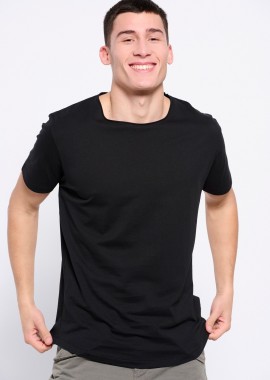 FUNKY BUDDHA - Loose fit t-shirt με raw cut λαιμόκοψη