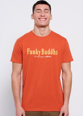 FUNKY BUDDHA - T-shirt με branded τύπωμα