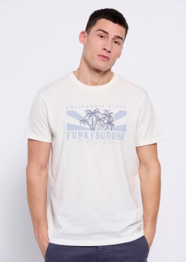 FUNKY BUDDHA - T-shirt με τύπωμα σε vintage look