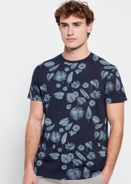 FUNKY BUDDHA - Τυπωμένο t-shirt με ink watercolor εφέ