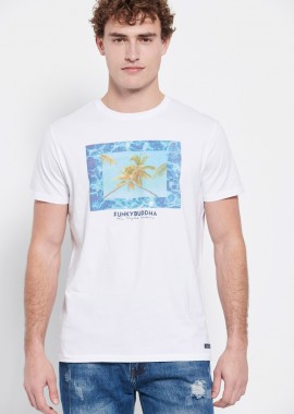 FUNKY BUDDHA - T-shirt με photographic τύπωμα