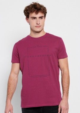 FUNKY BUDDHA - T-shirt με minimal branded τύπωμα
