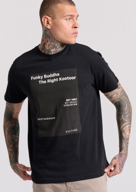 FUNKY BUDDHA - T-shirt με minimal branded τύπωμα