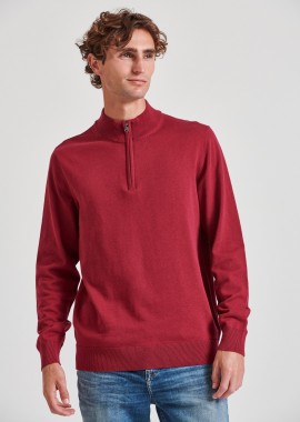 FUNKY BUDDHA - Ανδρικό half-zip πλεκτό πουλόβερ