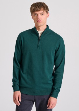 FUNKY BUDDHA - Ανδρικό half-zip πλεκτό πουλόβερ