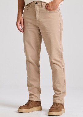 FUNKY BUDDHA - Loose tapered fit casual παντελόνι σε ζακάρ ύφανση