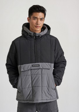 FUNKY BUDDHA - Ανδρικό overhead jacket με κουκούλα