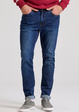 FUNKY BUDDHA - Hemp blend slim fit τζιν παντελόνι