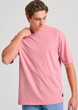FUNKY BUDDHA - Oversized t-shirt με δίπλωμα στο μανίκι