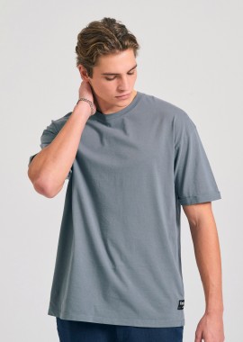FUNKY BUDDHA - Oversized t-shirt με δίπλωμα στο μανίκι