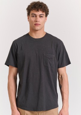 FUNKY BUDDHA - Βαμβακερό t-shirt με τσέπη στο στήθος
