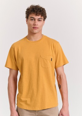 FUNKY BUDDHA - Βαμβακερό t-shirt με τσέπη στο στήθος