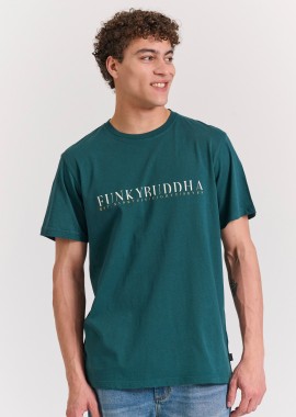 FUNKY BUDDHA - T-shirt με branded τύπωμα στο στήθος