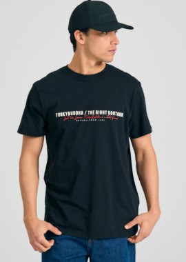 FUNKY BUDDHA - Ανδρικό t-shirt με Funky Buddha τύπωμα στο στήθος