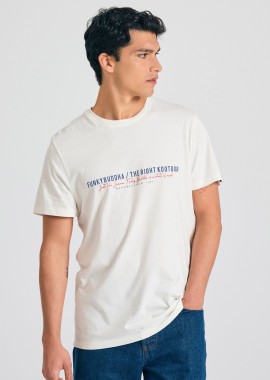 FUNKY BUDDHA - Ανδρικό t-shirt με Funky Buddha τύπωμα στο στήθος