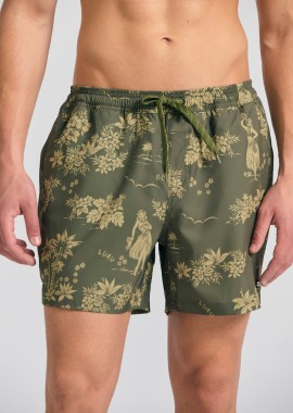 FUNKY BUDDHA - Ανδρικό μαγιό με floral print