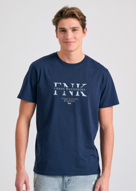 FUNKY BUDDHA - T-shirt με branded τύπωμα από οργανικό βαμβάκι