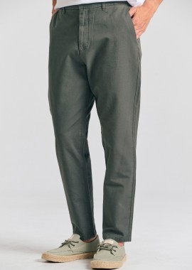 FUNKY BUDDHA - Comfort fit linen blend chino παντελόνι