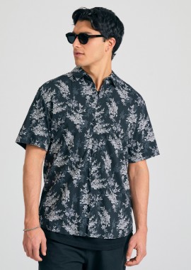 FUNKY BUDDHA - Relaxed fit πουκάμισο με floral print